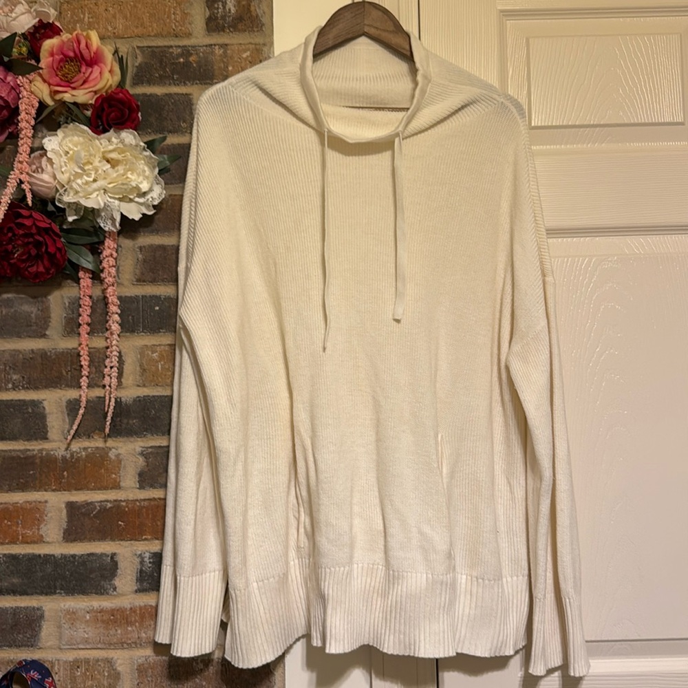 Sweater Talbots Xl funnel neck with ties